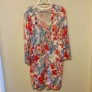 Womens long floral cardigan